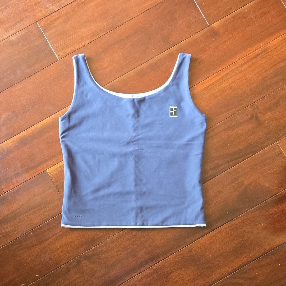 Nike Women's Double Sided Slate Blue And White Tank Top